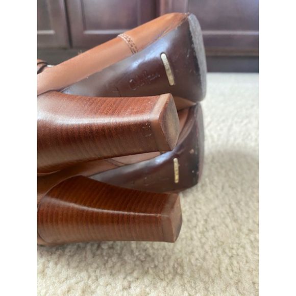 Cole Haan Nike Air Brown Leather Boots Sz 7 - Picture 9 of 12